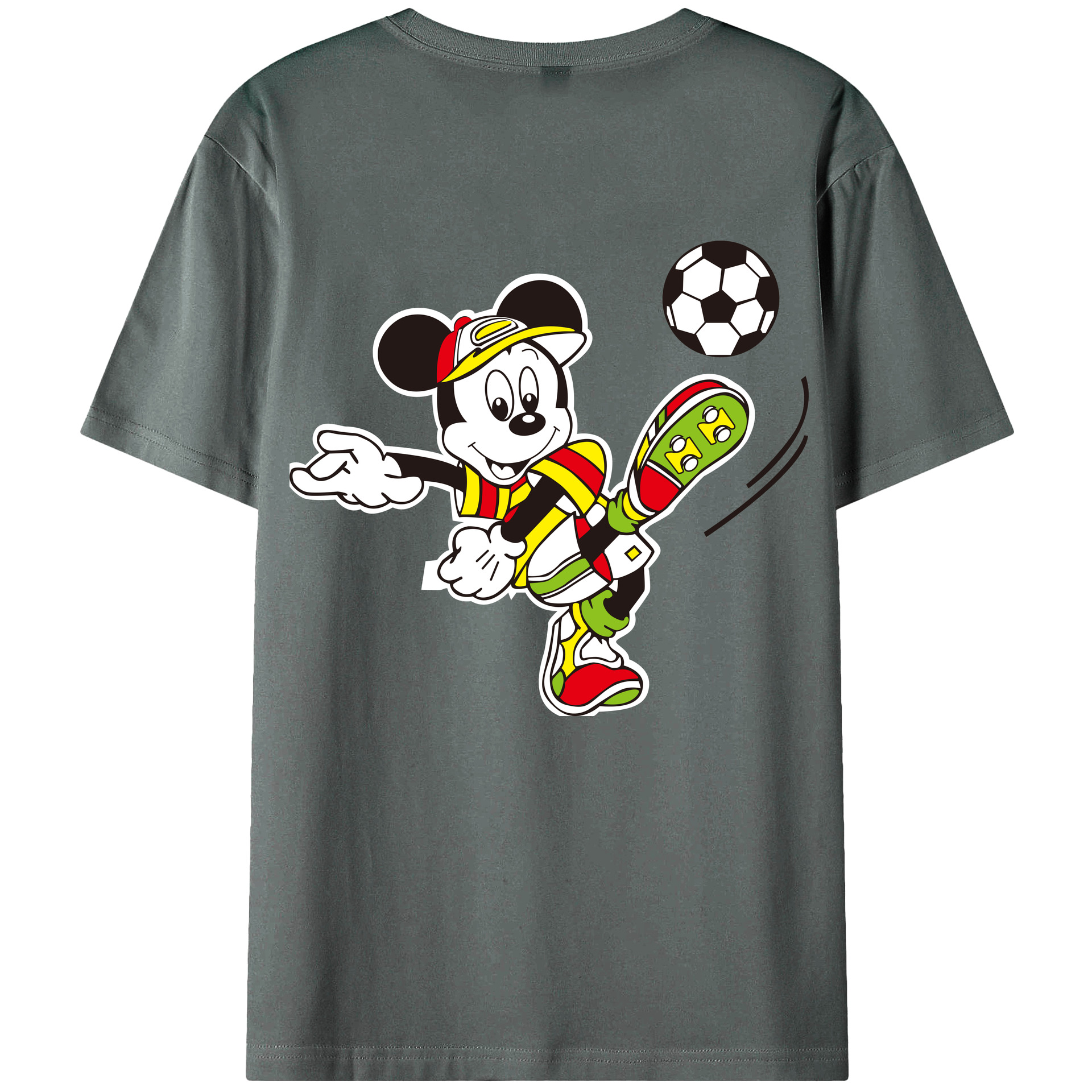 （画像用） ミッキーマウス Mickey Mouse 綿100％半袖Tシャツ（背面プリント）